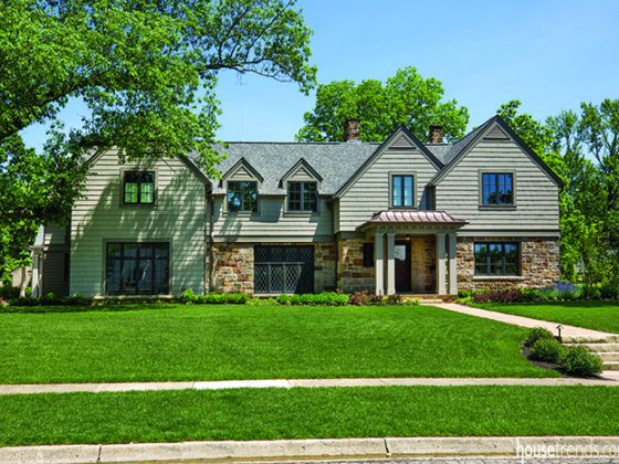 Tudor style home gets a fresh facade