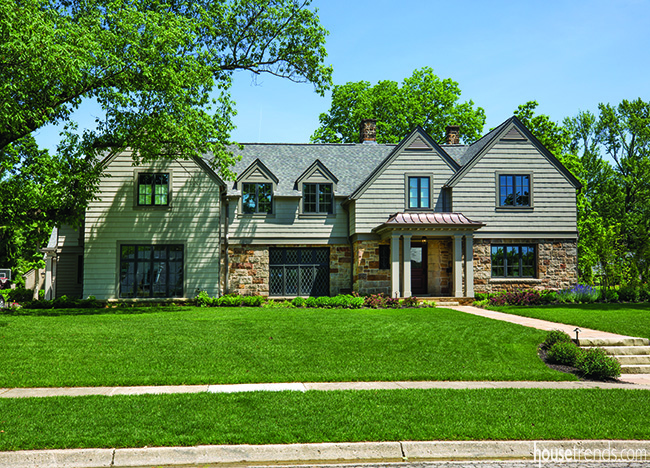 Tudor style home gets a fresh facade