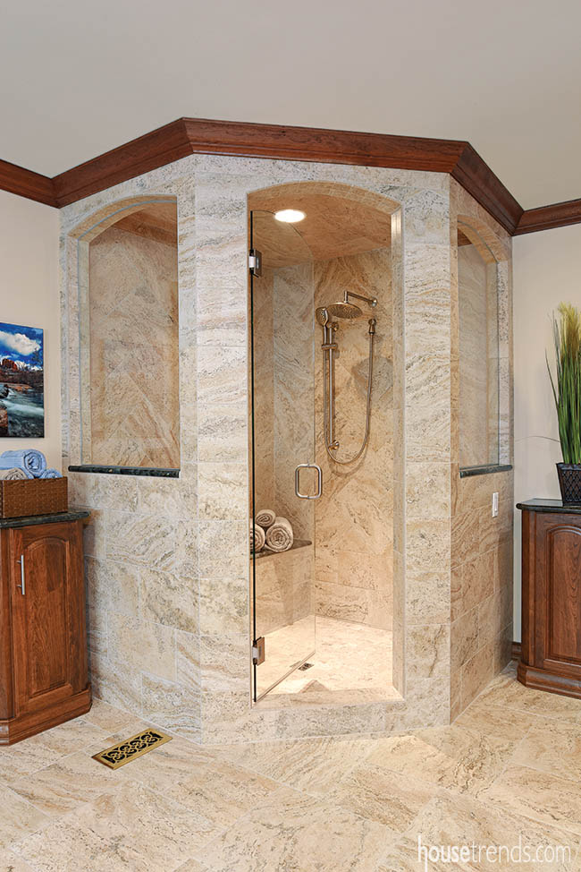 Unique shower design defies tradition
