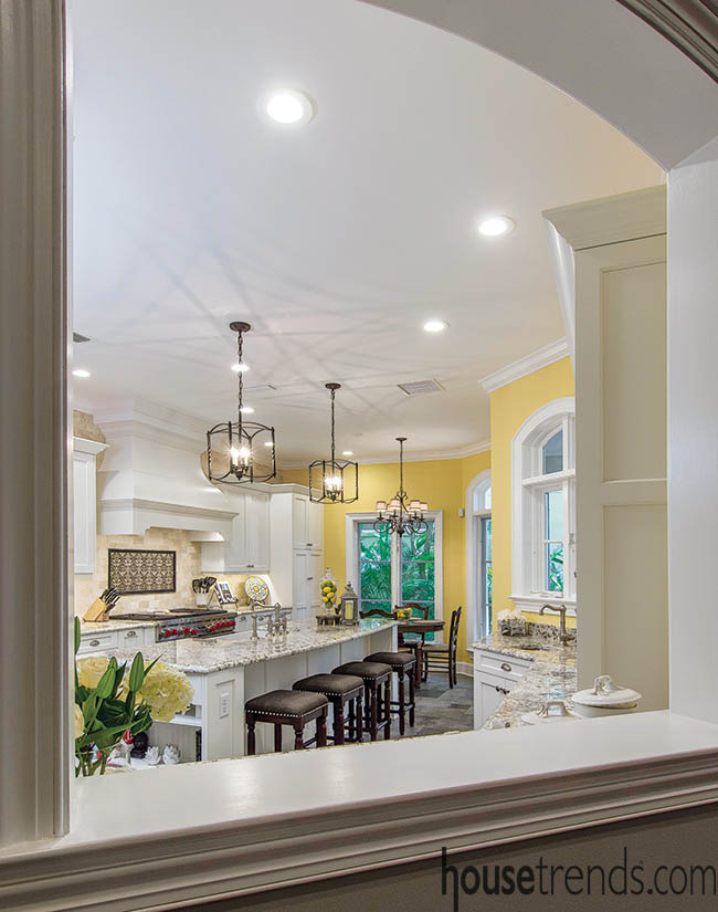 Kitchen cabinetry creates a welcoming environment