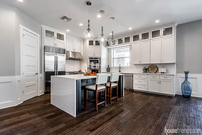 Custom cabinetry in a gourmet kitchen