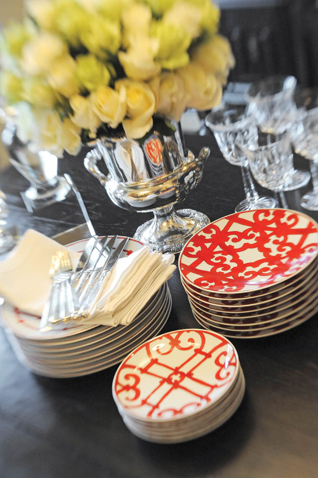 Dining room is dressed up for a soiree