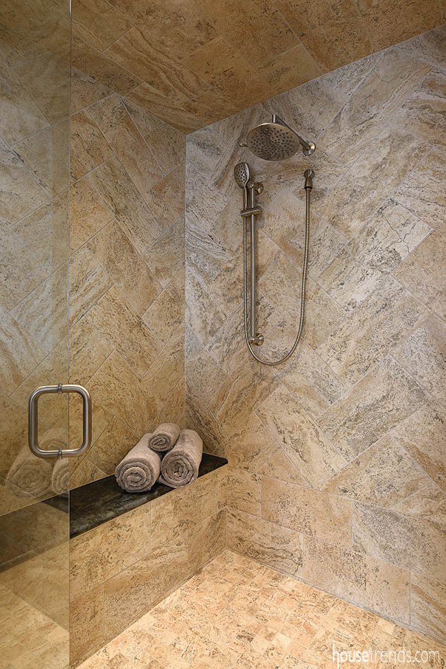 Shower ile creates a spectacular focal point