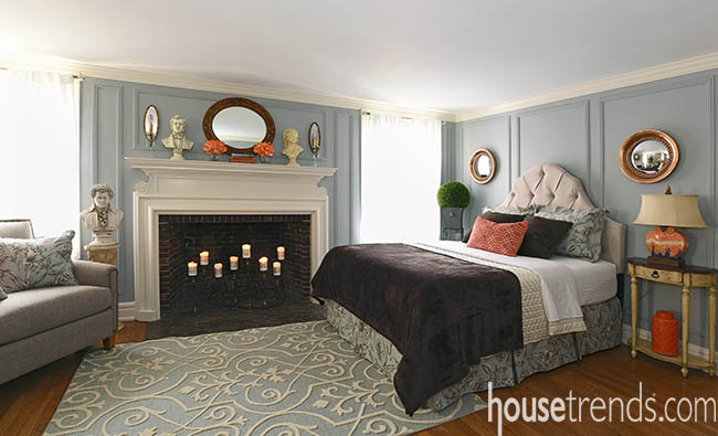 Master bedroom from 2015 DPVA Designers' Show House & Gardens