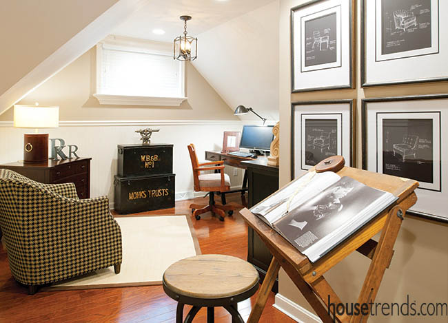 Home office gets plenty of light to work by