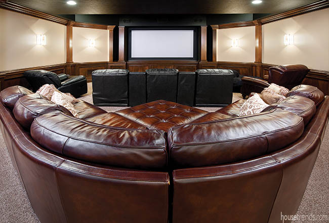 Home theater with plenty of seating options