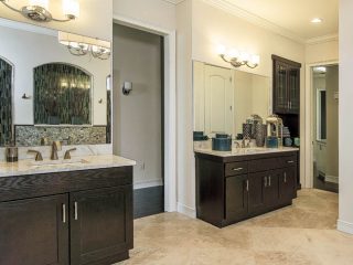 Bathroom vanities bring the space together