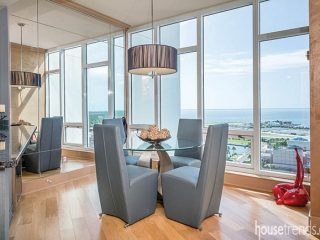 Dining room chairs establish a theme