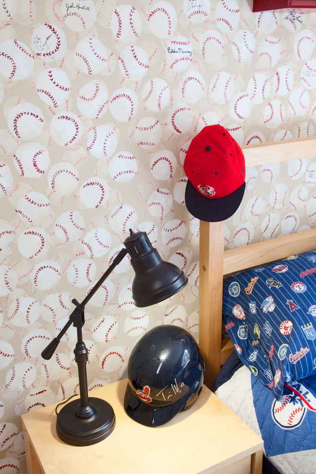 Boys room design shows the love of the game