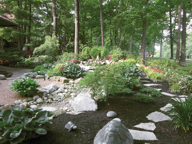 Landscape design takes advantage of nature