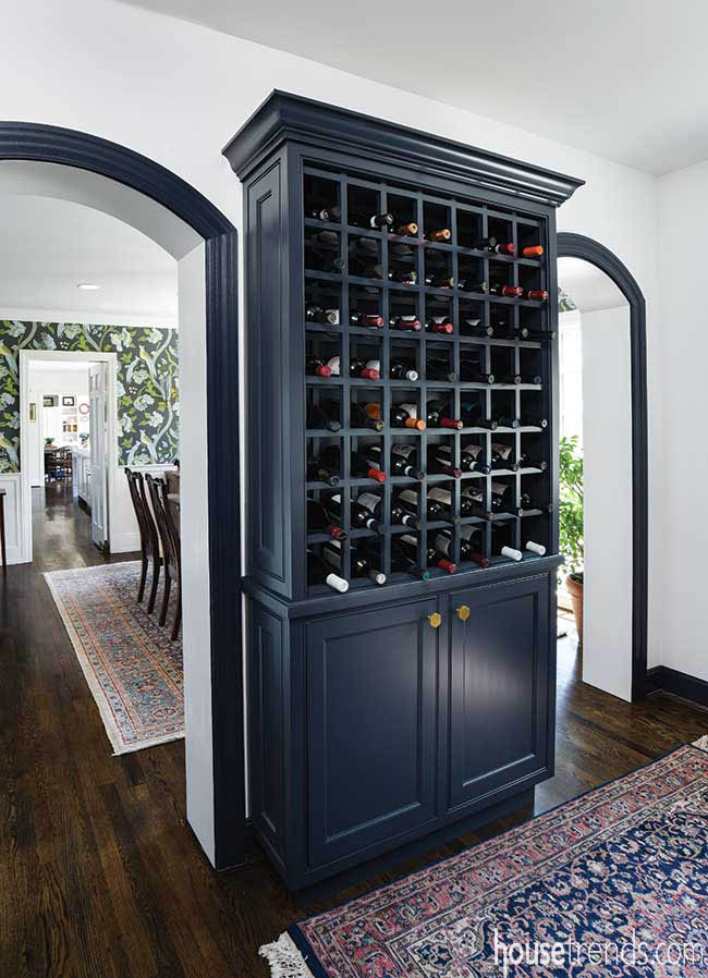 Arched doorways connect entertaining areas