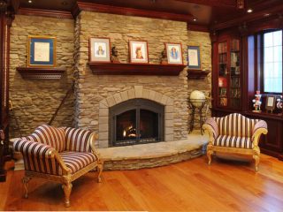 Fireplace adds to the cozy atmosphere