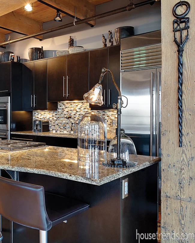 Mosaic tile backsplash rivals artwork