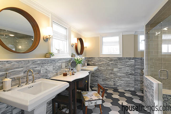 Master bathroom from 2015 DPVA Designers' Show House & Gardens
