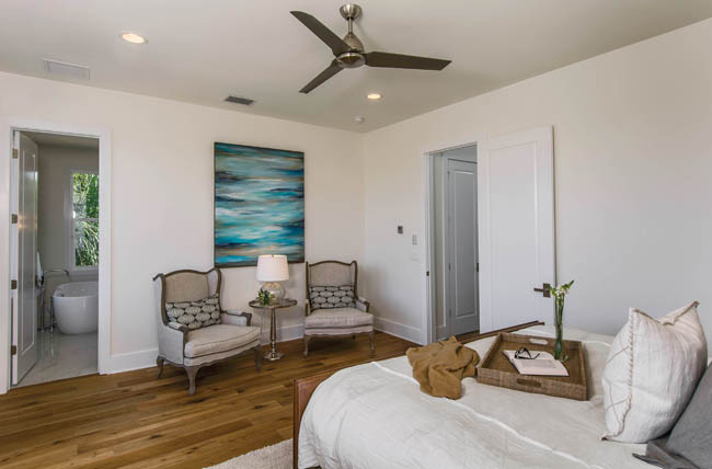 Bright accessories create fun bedroom design ideas