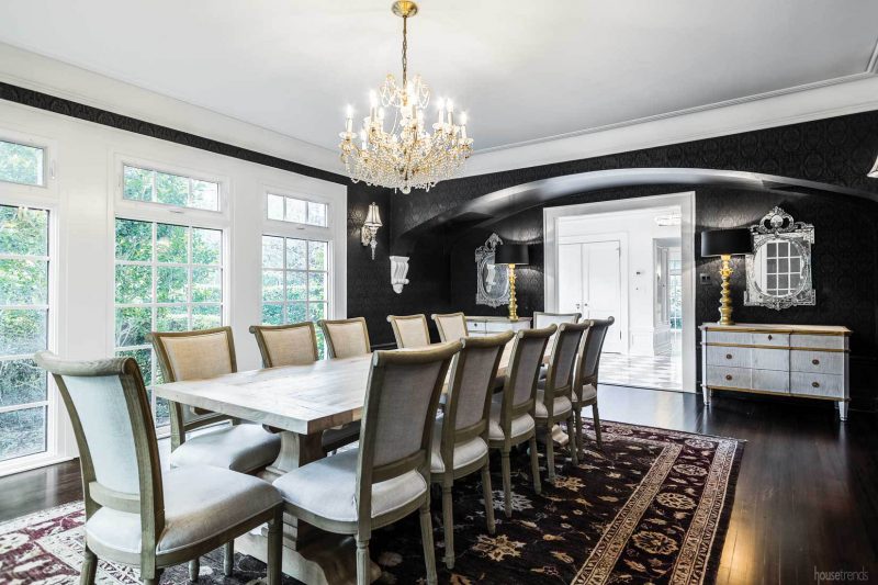 Formal dining room seats a crowd