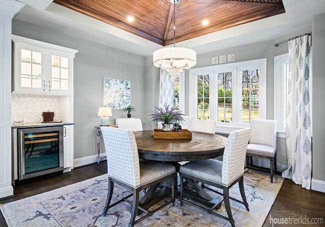 Casual eating space takes place of a dining room