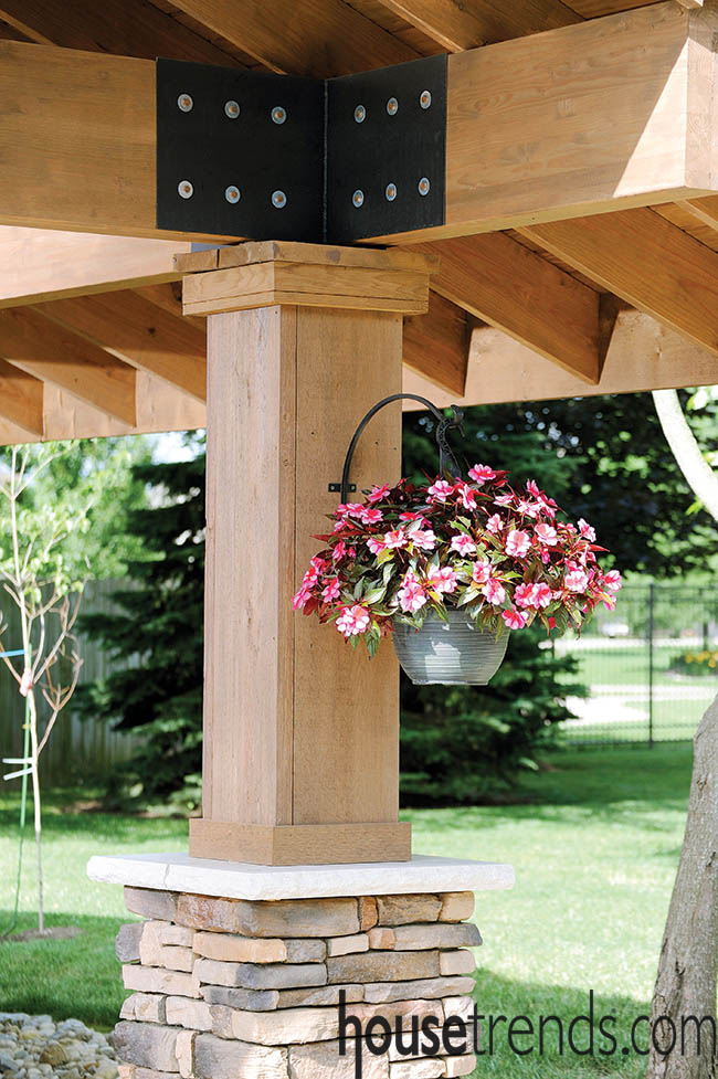 Planters provide a pleasant pop of color