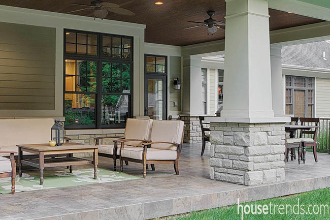 Patio furniture dresses up an outdoor space