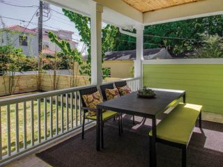 Covered porch provides privacy