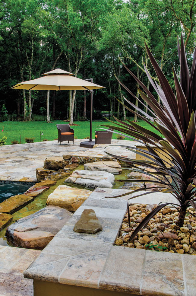 Backyard stones add texture