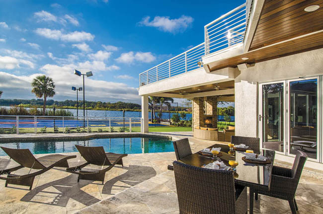 Patio sets the stage for romantic dinners