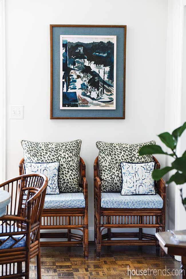 Remodeled home with refinished parquet flooring