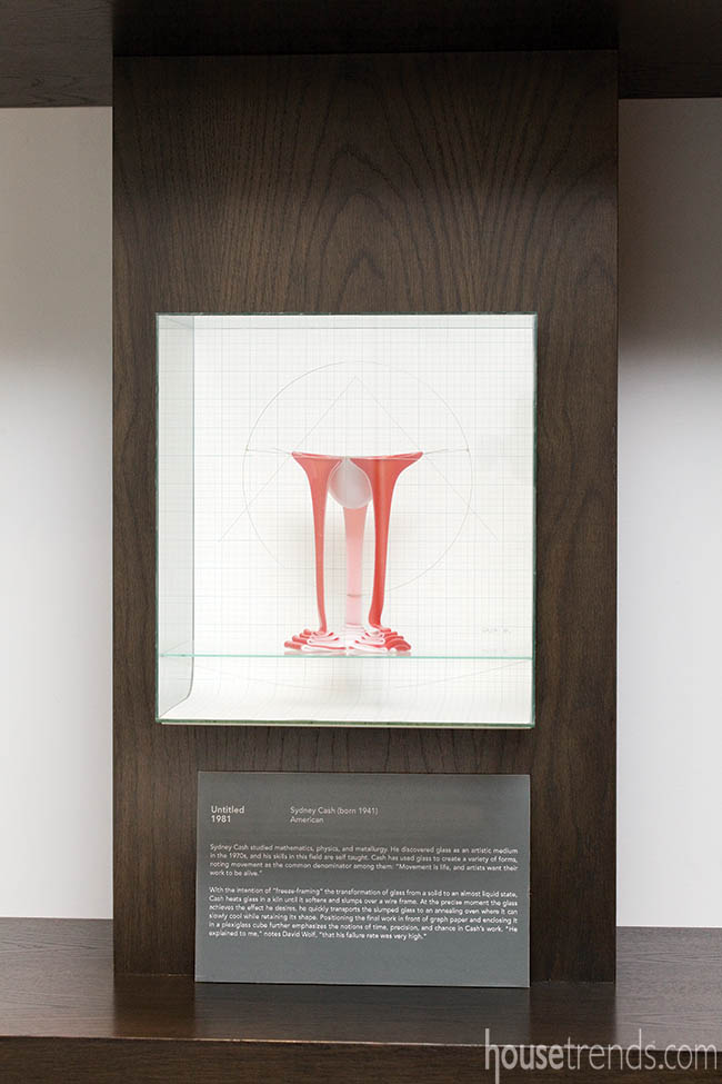 Artwork is a favorite of the homeowner