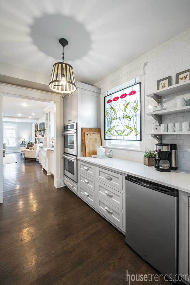 Butler's pantry houses kitchen appliances