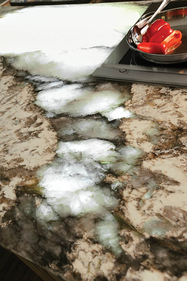 Granite countertops serve as a conversation starter