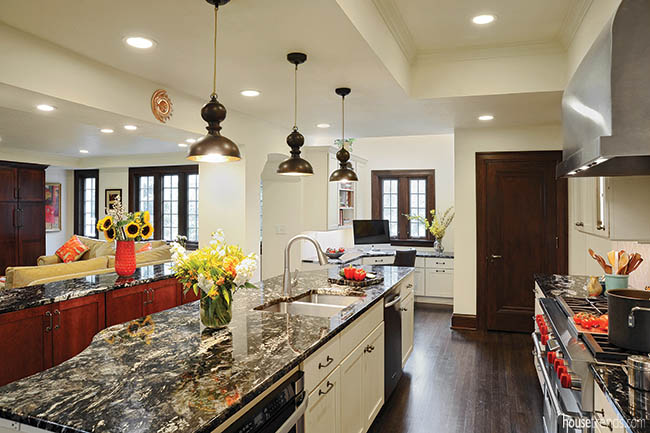Countertops add color to a kitchen design