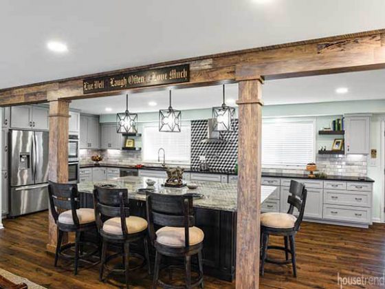 Remodeled kitchen with rustic elements