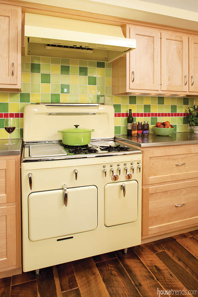 Retro kitchen design with modern conveniences