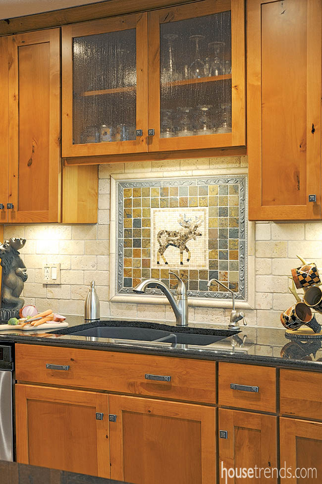 Tile backsplash meshes with the home design