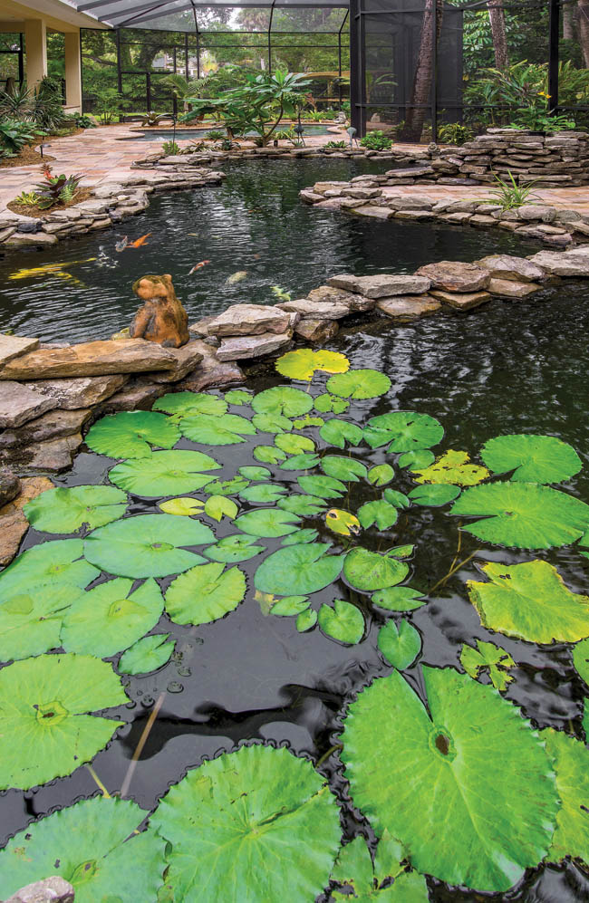 Unique outdoor living space creates a soothing atmosphere