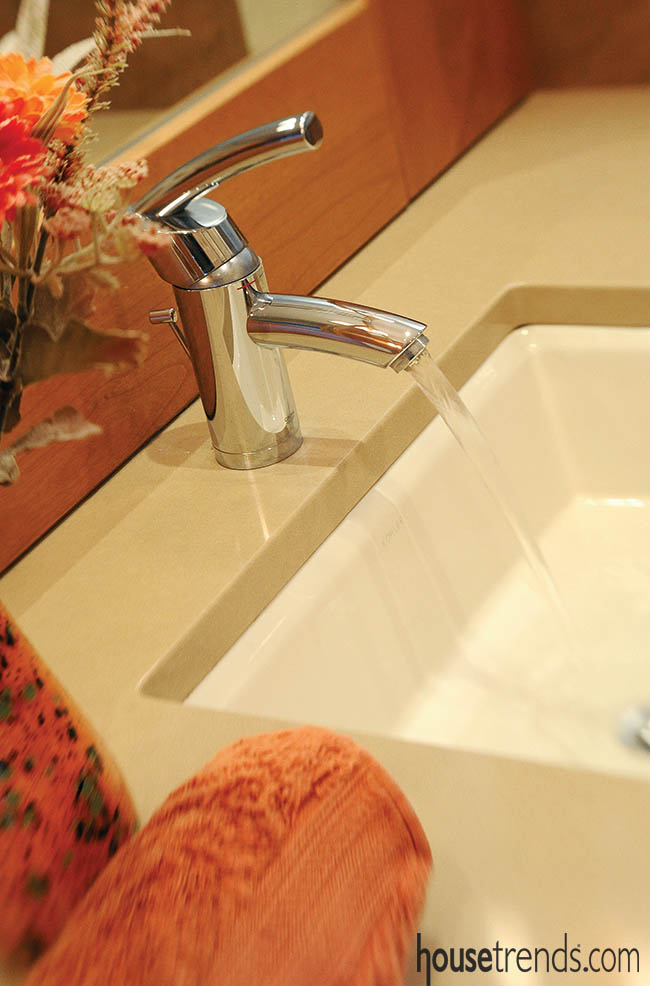 Faucets add sparkle to the bathroom
