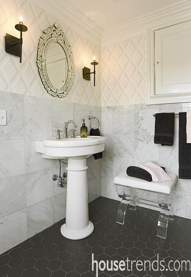 En suite bathroom from 2015 DPVA Designers' Show House & Gardens