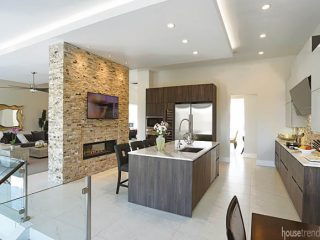Two-tone cabinetry adds interest to a kitchen
