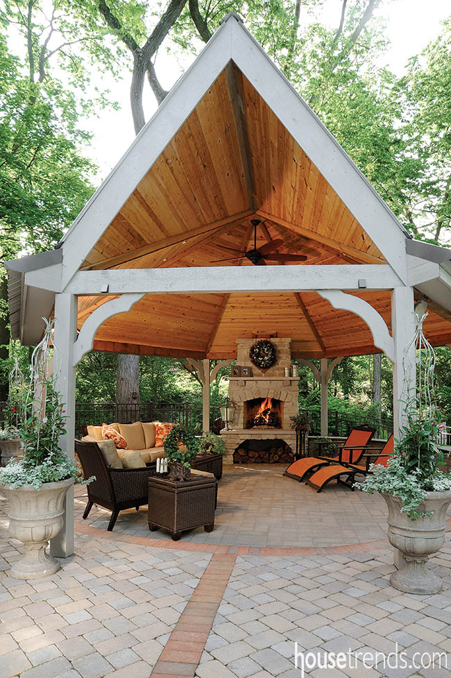 Furniture creates a cozy gathering place