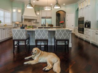 Homeowners mix modern elements with a traditional kitchen design