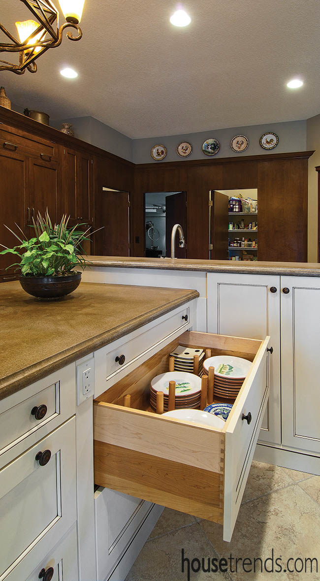 Kitchen island offers abundance of storage