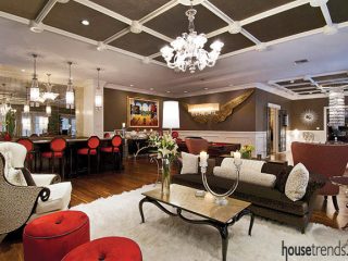 Family room design centers around entertaining
