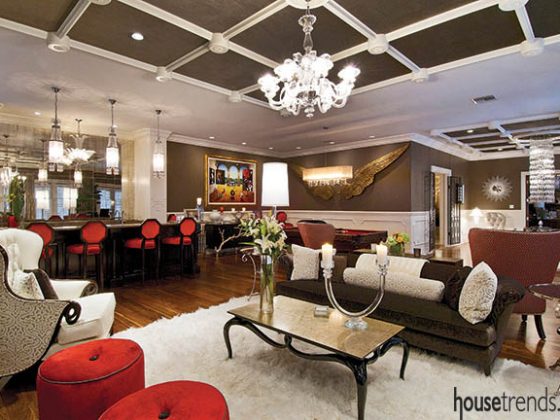 Family room design centers around entertaining