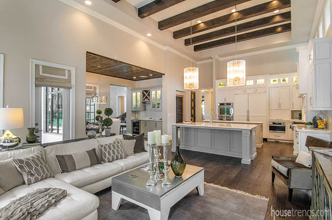 Throw pillows are an easy way to bring color into a room