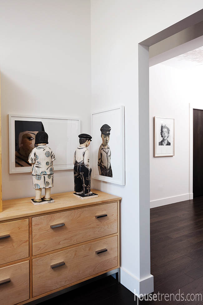 Unique artwork on display in a study