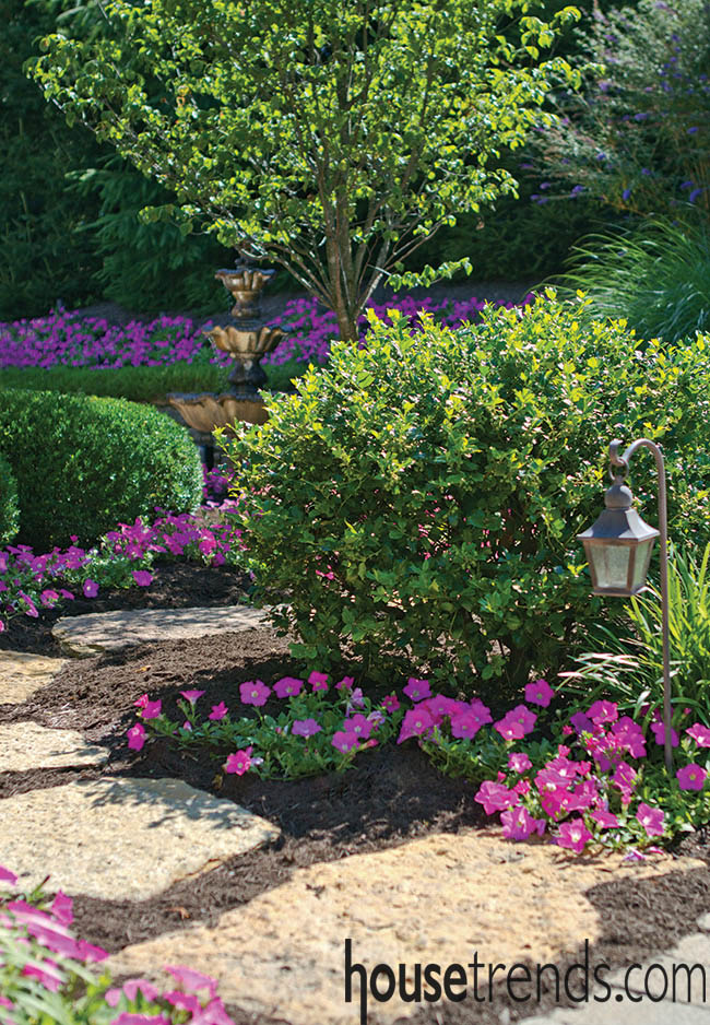 Path leads guests through a landscape design