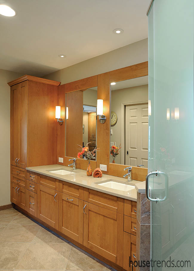 Bathroom vanities add ease to a morning routine