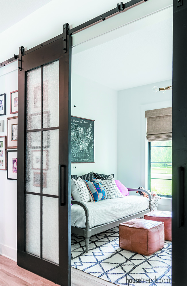 Playroom boasts colorful furniture