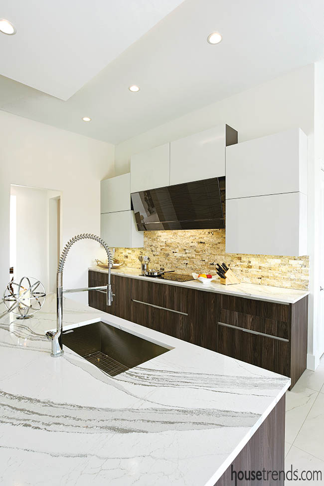 Kitchen countertops offer a soothing vibe