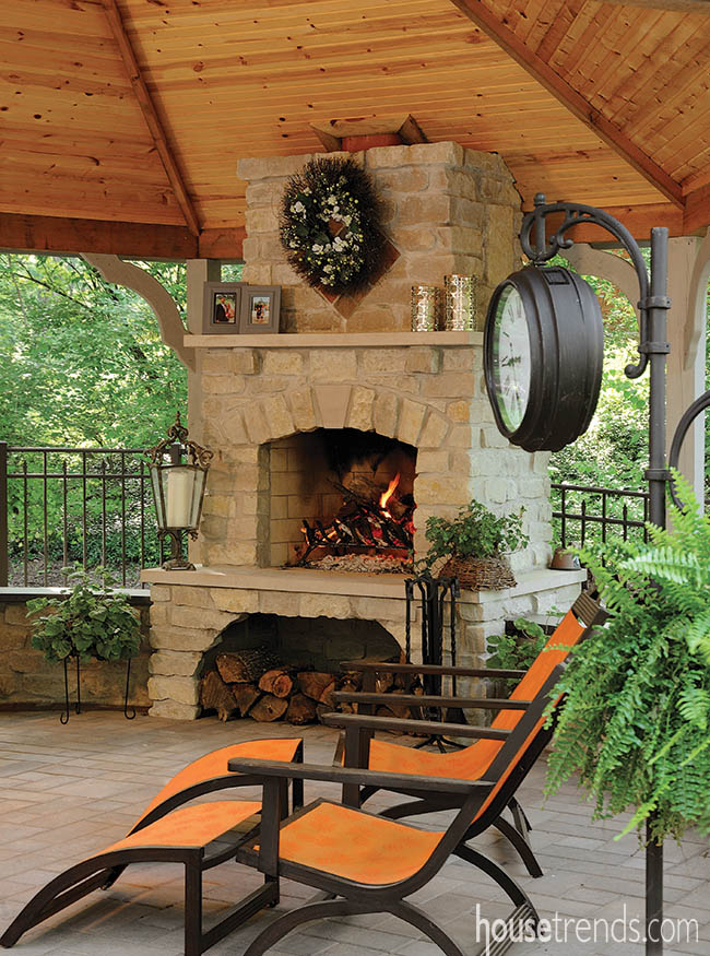 Covered patio offers the comforts of the indoors